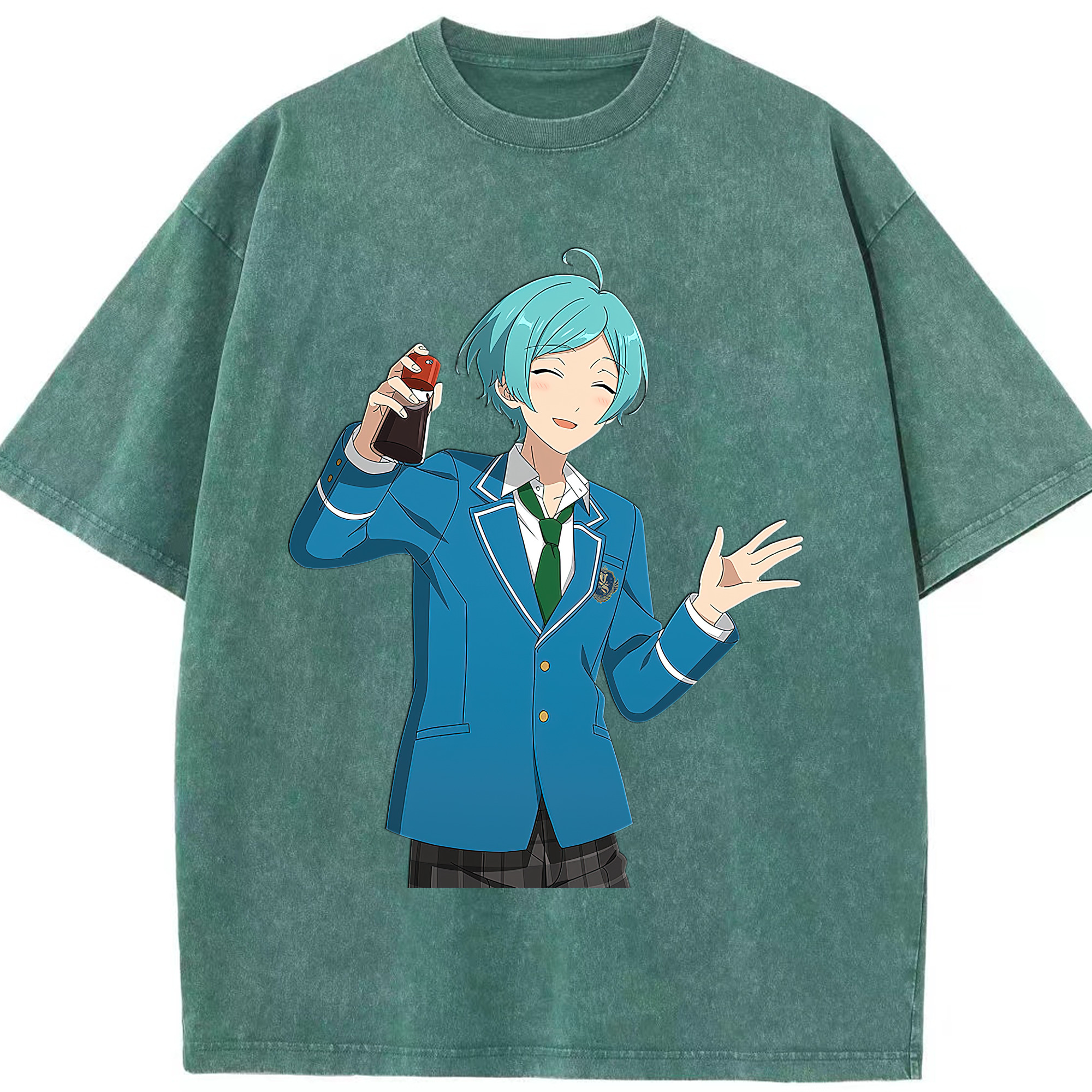 （画像用） あんさんぶるスターズ! Ensemble Stars 綿100% ヴィンテージ風 半袖Tシャツ（フロントプリント）